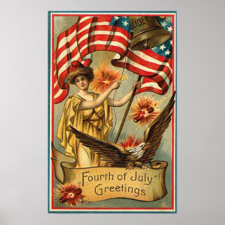 4. Juli - Vintag Art Poster
