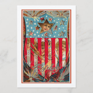 4. Juli - Vintage Art Karte