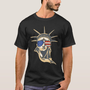 4. Juli Vintage Freiheitsstatue Patriotic Su T-Shirt
