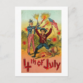 4. Juli - Vintage Kunst Postkarte