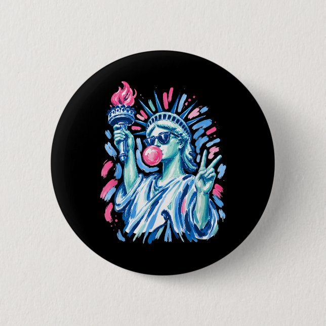 4. Juli-Vorbereitung Statue of Liberty Bläst Button (Vorderseite)