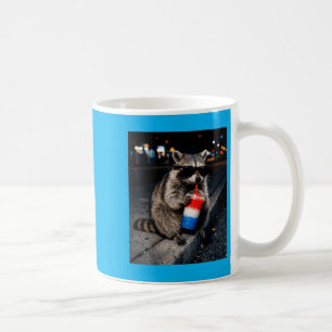 4. Juli-Waschbär trinkt patriotischen Slushy Rot Kaffeetasse