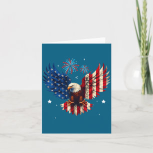 4. Juli Weißkopfseeadler Patriotische Illustration Karte
