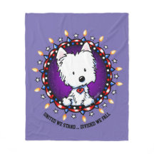4. Juli Westie Fleece Blanket