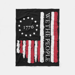 4. Juli Wir die Leute Fahne 1776 Patriotische Männ Fleecedecke
