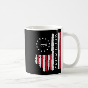 4. Juli Wir die Leute Fahne 1776 Patriotische Männ Kaffeetasse