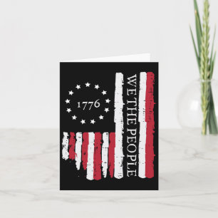 4. Juli Wir die Leute Fahne 1776 Patriotische Männ Karte