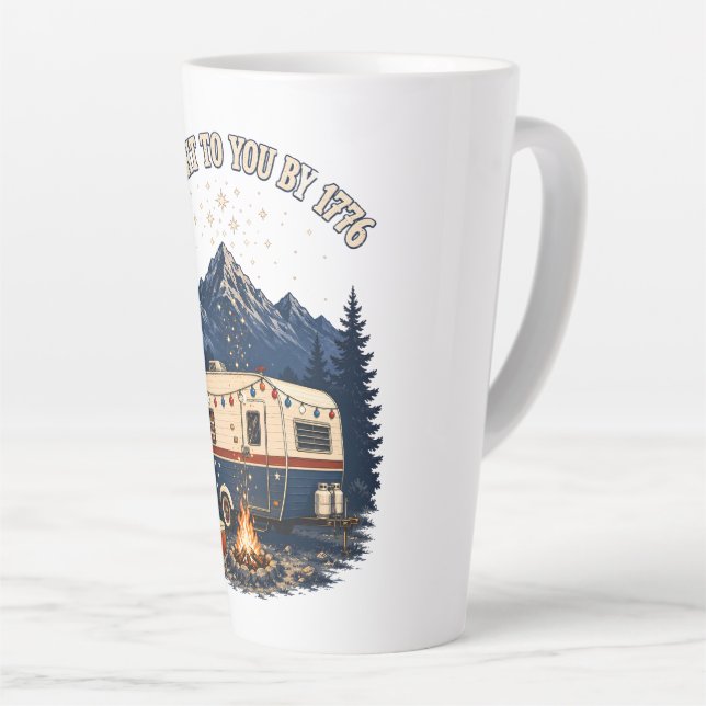 4. Juli Wohnwagen Camping Berge Milchtasse (Rechte Ecke)