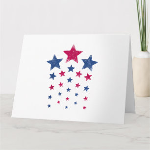 4. Juli Women Men Kids Niedlich USA Patriotic Star Karte