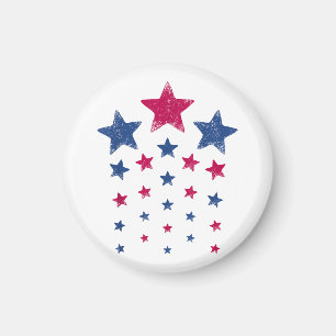 4. Juli Women Men Kids Niedlich USA Patriotic Star Magnet