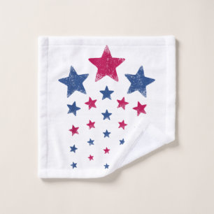 4. Juli Women Men Kids Niedlich USA Patriotic Star Waschlappen