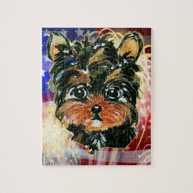4. Juli YORKIE POO Puzzle (Vertikal)