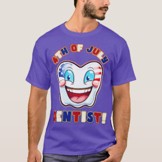 4. Juli Zahnarzt Patriotischer Kawaii Molar T-Shirt