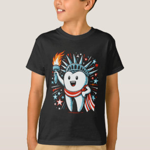 4. Juli Zahnarztzahnarzt Zahnärzte Patriotische Fr T-Shirt