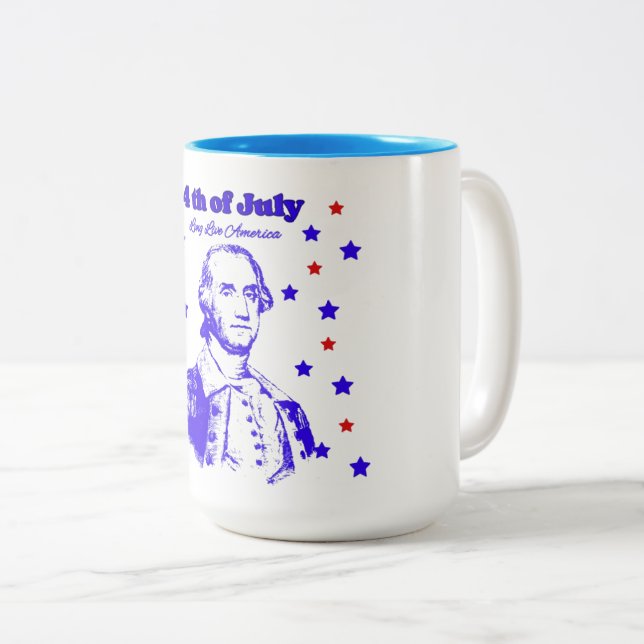 4. Juli Zweifarbige Tasse (VorderseiteRechts)