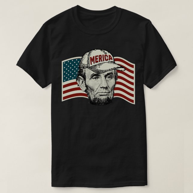 4. July abraham merica T-Shirt (Design vorne)
