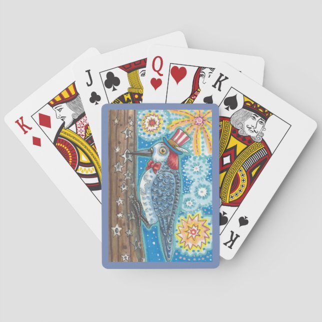 4. JULY WOODPECKER BICYCLE PLAYING CARDS SPIELKARTEN (Rückseite)