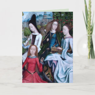 4 Jungfrauen Märtyrer in einem Garten (Detail: M 0 Karte