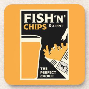 4. Juni — Tag der Fische und des Chips Getränkeuntersetzer