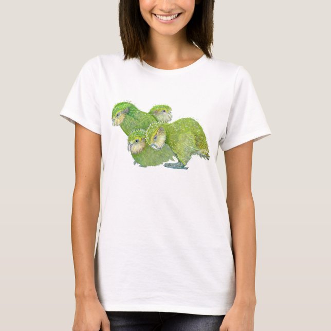 4 Kakapogewordene vögel T-Shirt (Vorderseite)
