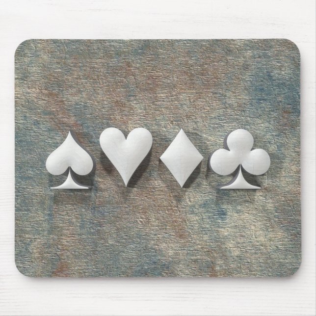 4 Karten-Anzüge Mousepad (Vorne)