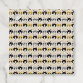 4 Katzen, Herringbone Beige Geschenkanhänger