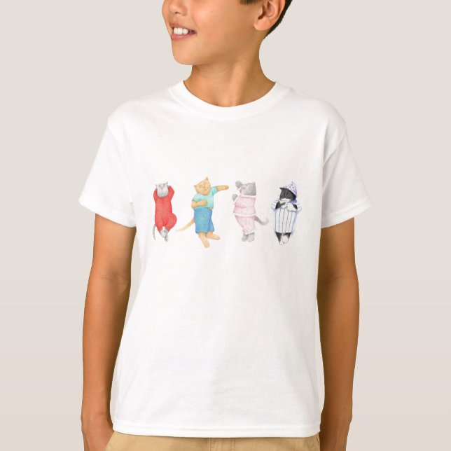 4 KATZEN IN PAJAMAS T - Shirt (Vorderseite)