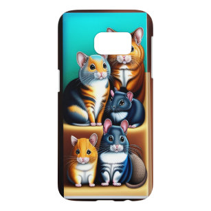 4 Katzen und 1 Hamster Samsung Galaxy S7 Fall