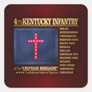 4. Kentucky-Infanterie (BA2) Quadratischer Aufkleber
