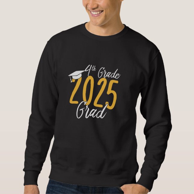 4. Klasse 2025 Vierte Klasse Abitur Party Sweatshirt (Vorderseite)