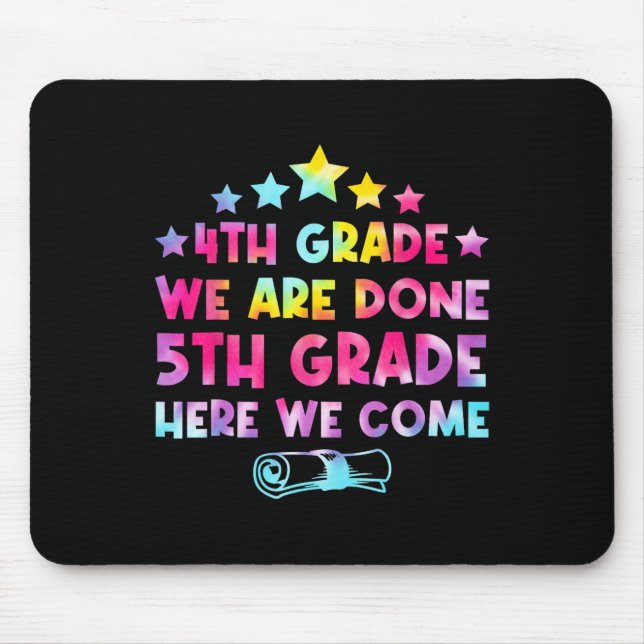 4. Klasse Abschluss Gefärbte Krawatte 5. Klasse hi Mousepad (Vorne)