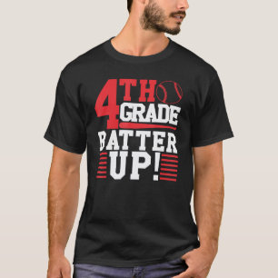 4. Klasse Batter Up Forth Kinder Lehrer Geburtstag T-Shirt
