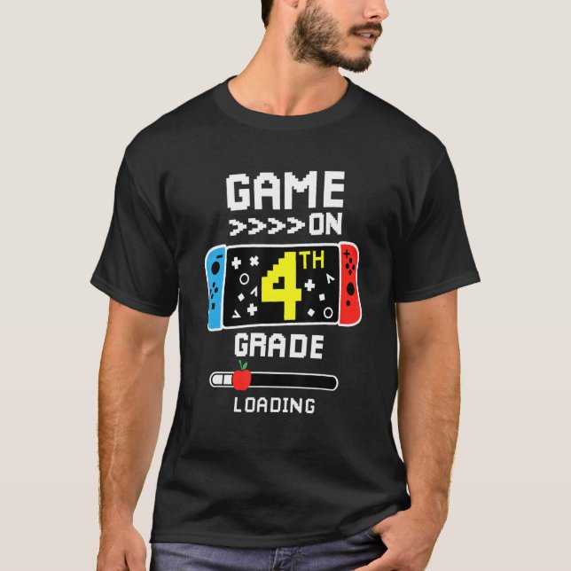 4. Klasse beim Zurückladen zur Gamer Cre T-Shirt (Vorderseite)