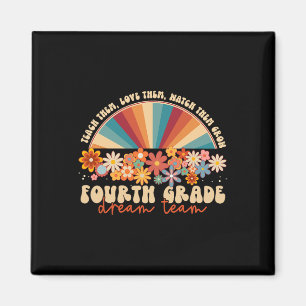 4. Klasse Dream Team Groovy Regenbogen Ck Zur Schu Magnet
