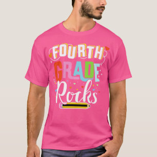 4. Klasse Felsen 4. zurück zum Lehrer Stuhl T-Shirt
