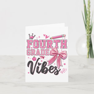 4. Klasse Fourth Grade Vibes Back To School Coquet Karte