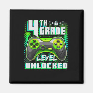 4. Klasse freigeschaltet Lustiger Gamer-Jungen Ck Magnet