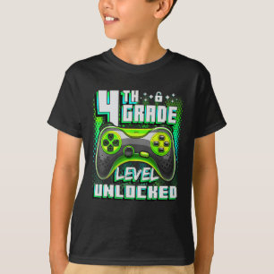 4. Klasse freigeschaltet Lustiger Gamer-Jungen Ck T-Shirt