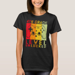 4. Klasse freigeschalteter Gamer erster Schultag T-Shirt