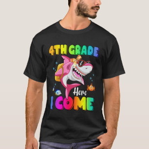 4. Klasse hier kommen Hai Rucksack zurück nach Sch T-Shirt