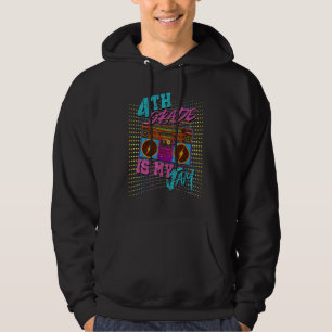 4. Klasse ist mein Ding 80er Vintage Boombox Stude Hoodie