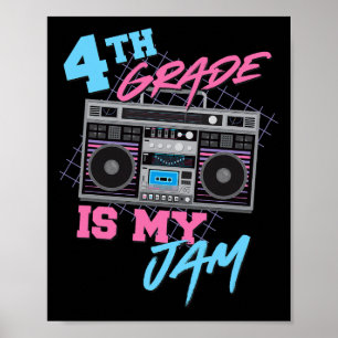 4. Klasse ist mein Ding - Vintage 80er Boombox Leh Poster