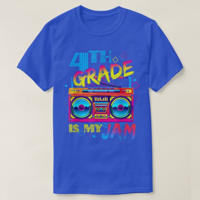 4. Klasse ist meine Jam Retro Radio Kassette zurüc T-Shirt (Design vorne)