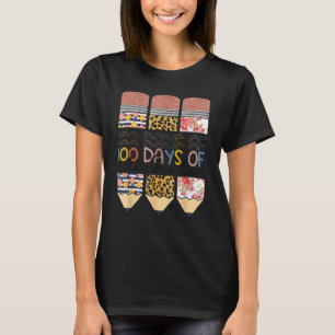 4. Klasse Lehrer 100. Schultag Funny Leopar T-Shirt