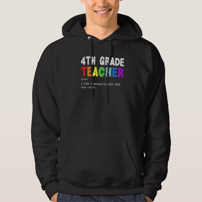 4. Klasse Lehrer Definition Hoodie (Vorderseite)