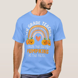 4. Klasse Lehrer I lehre die Niedlichen Pumpkins i T-Shirt
