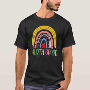 4. Klasse Lehrer Teach Liebe Inspirierte Regenboge T-Shirt