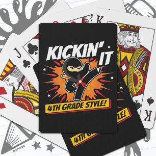 4. Klasse Ninja Kick ersten Tag zurück zur Schule Spielkarten