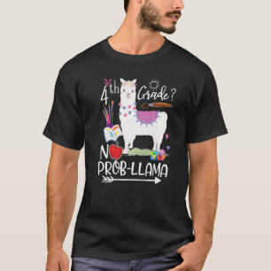 4. Klasse No Prob Llama Erster Schultag T-Shirt