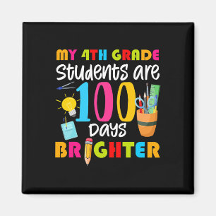 4. Klasse Schüler sind 100 Tage heller Spaß 100 D Magnet